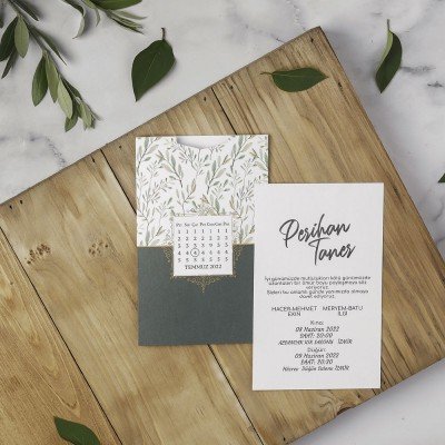 Düğün - Nişan Davetiyesi Eko Polen 40171